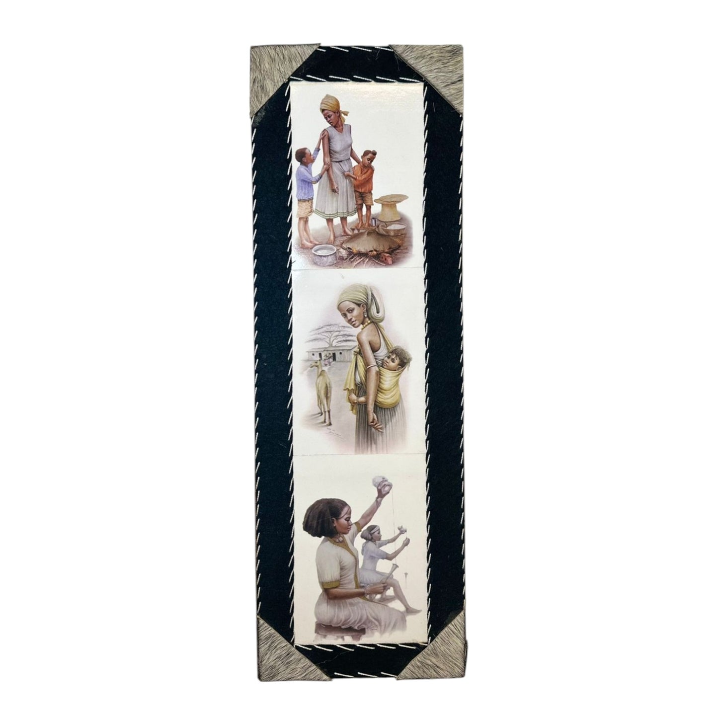 Eritrean Traditional Ethnic Arts | Leather Made Eritrean Ethnic Groups Wall Art