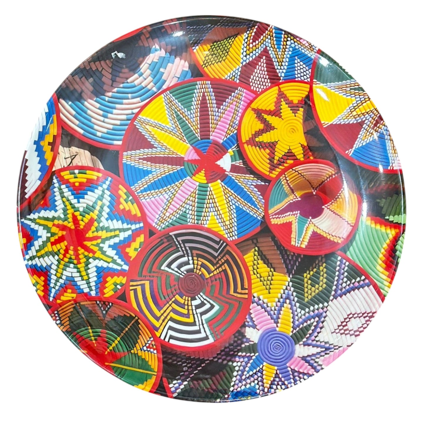 Traditional Habesah Injera Platter Tray | Habesha Cultural Designed Platter Tray