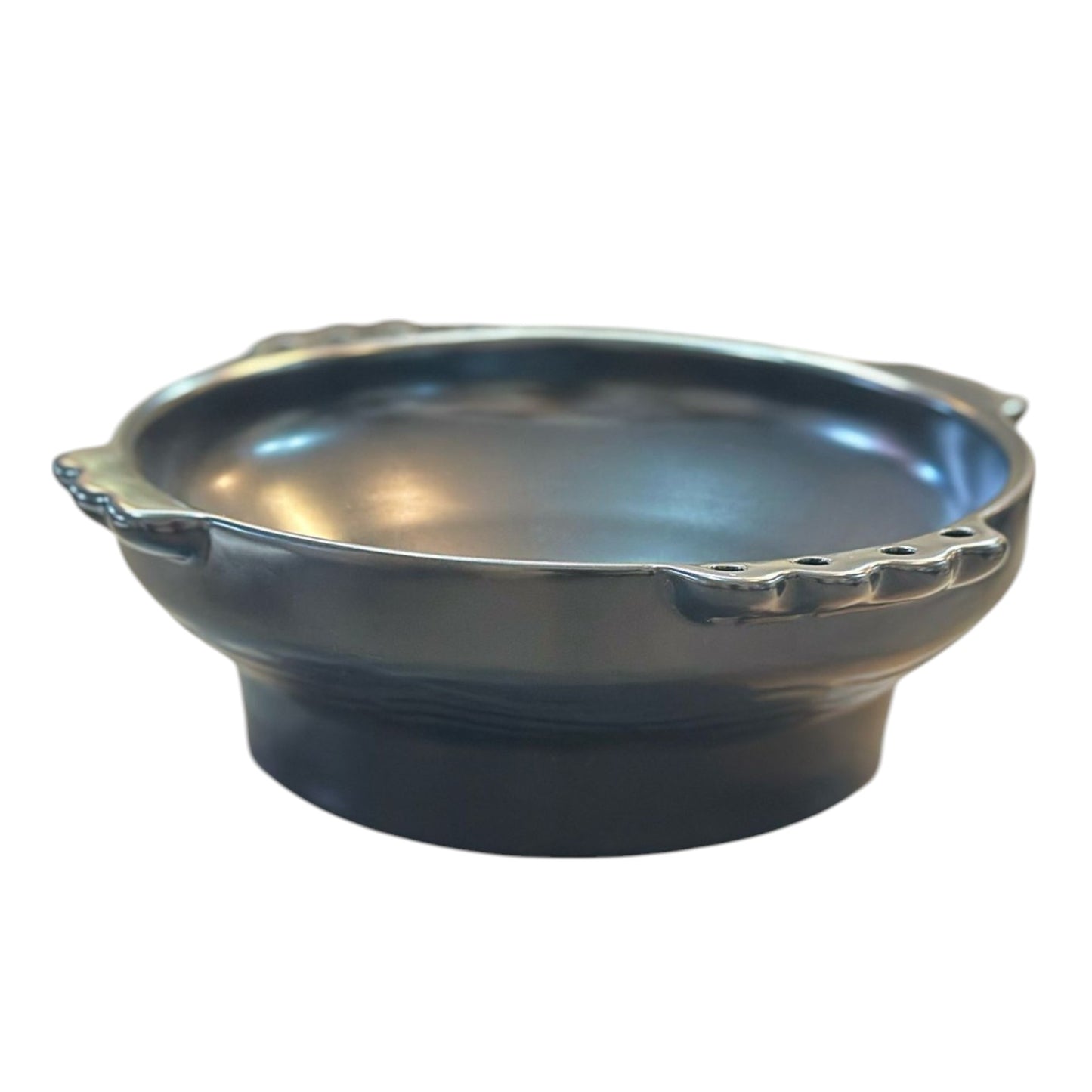 Habesha Traditional Tab Ceramic Taba Pot ጻሕሊ ጣባ | Full Black Ceramic Medium Size Habesha Culinary Taba