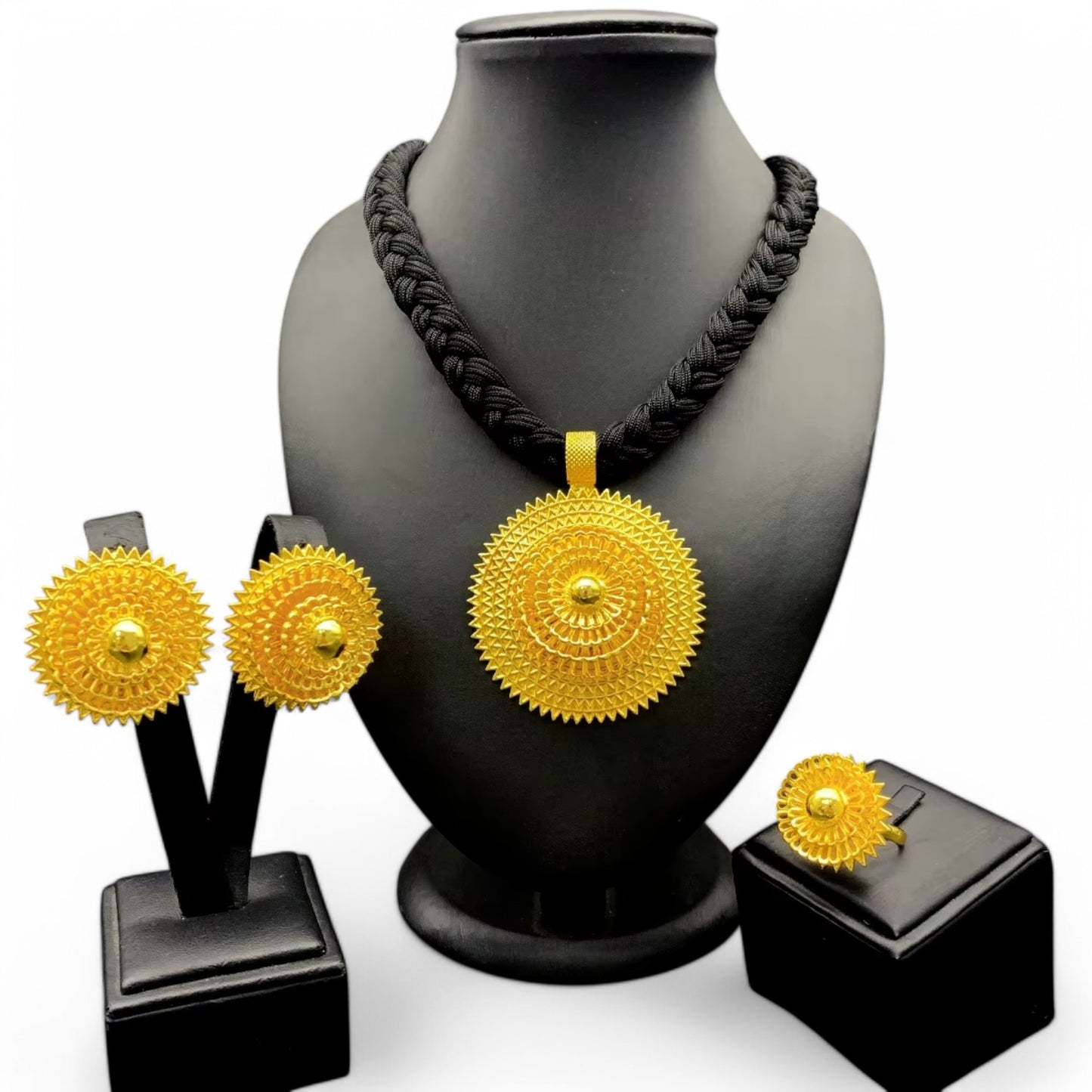 Habesha Gold Plated Dubai Jewellery Set For Women | Eritrea and Ethiopia Traditional Women Jewellery