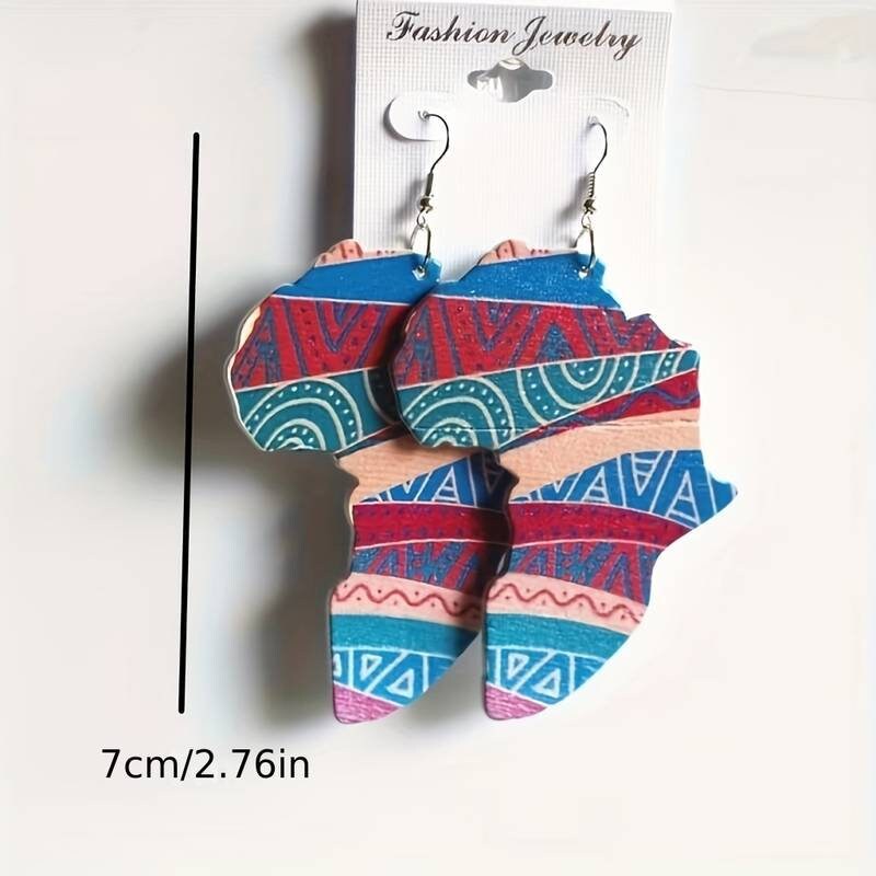 Africa Map Design Creative Dangle Earrings Jewellery | Exquisite African Map Earring Women Earrings