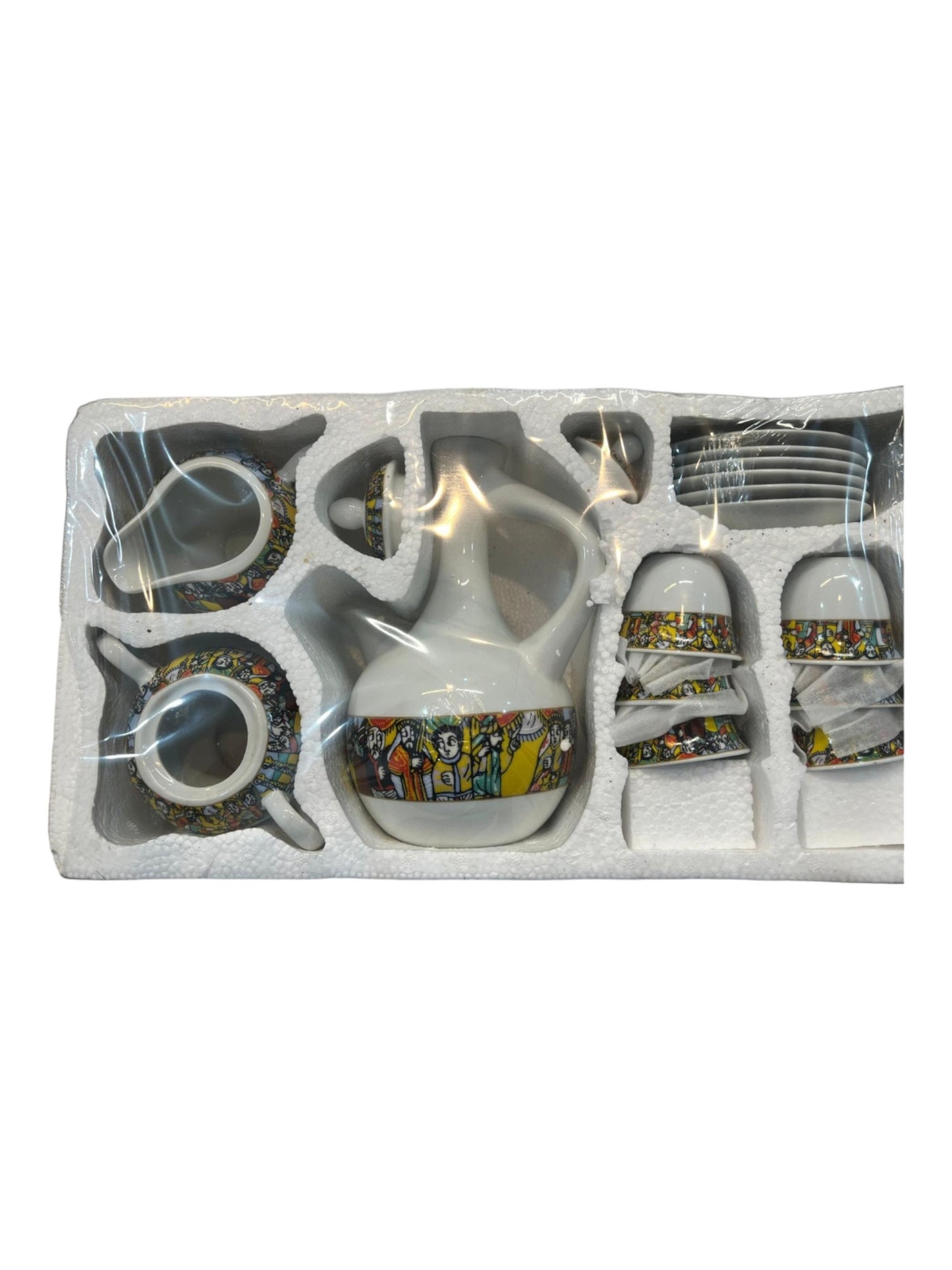 Habesha Tilet Zuria and Saba design 17 Traditional Jebena Coffee Sets |Jebena Buna Habesah Coffee Sets