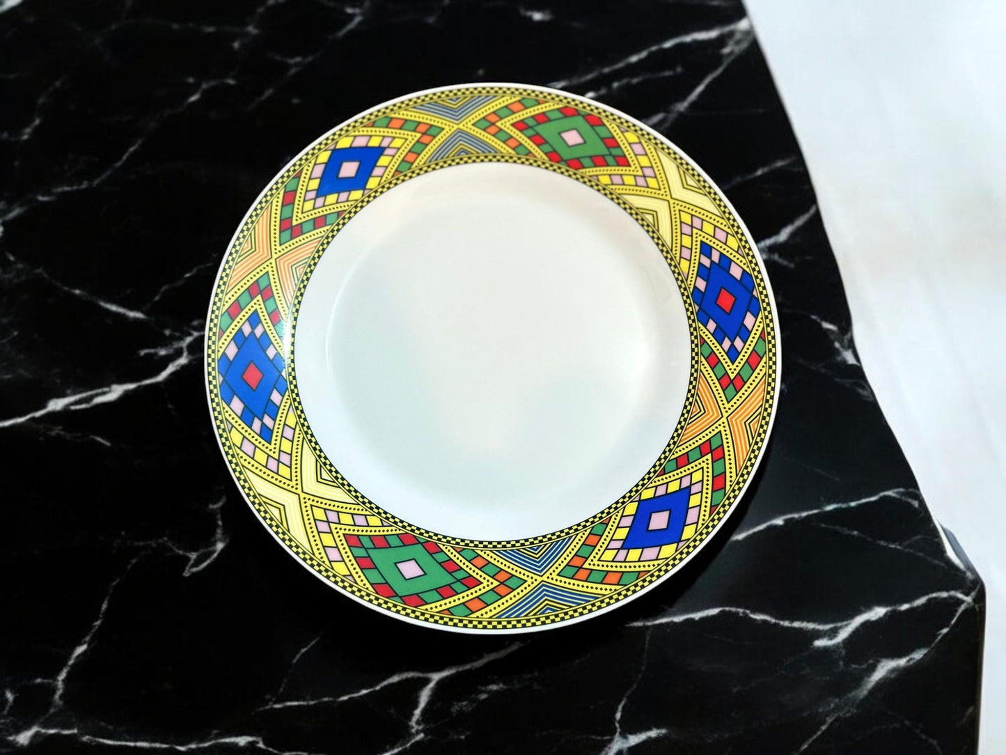 Traditional Habesha Serving plates | Habesha Tilet zuria Porcelain Serving Small Platters