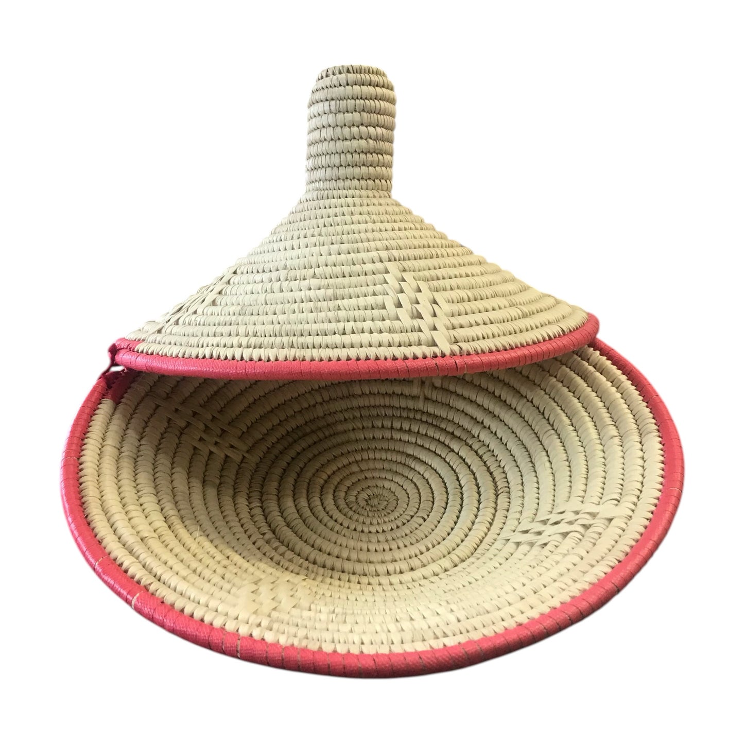 Habesha Traditional Snack Serving Tray with Lid – Handwoven Palm Leaves
