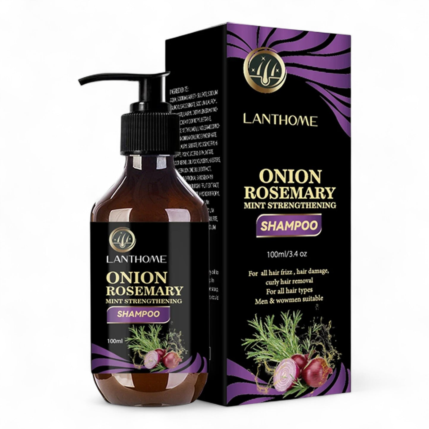 Rosemary & Onion Hair Care Duo | Natural Anti-Hair Loss Shampoo & Treatment Spray
