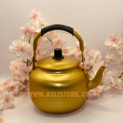 Traditional Yellow Gold Colour Tea Kettle | Classic habesha Tea Pot