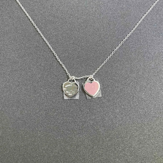 Heart-Shaped S925 Pure Silver Necklace | Ladies Sliver Necklace Jewellery