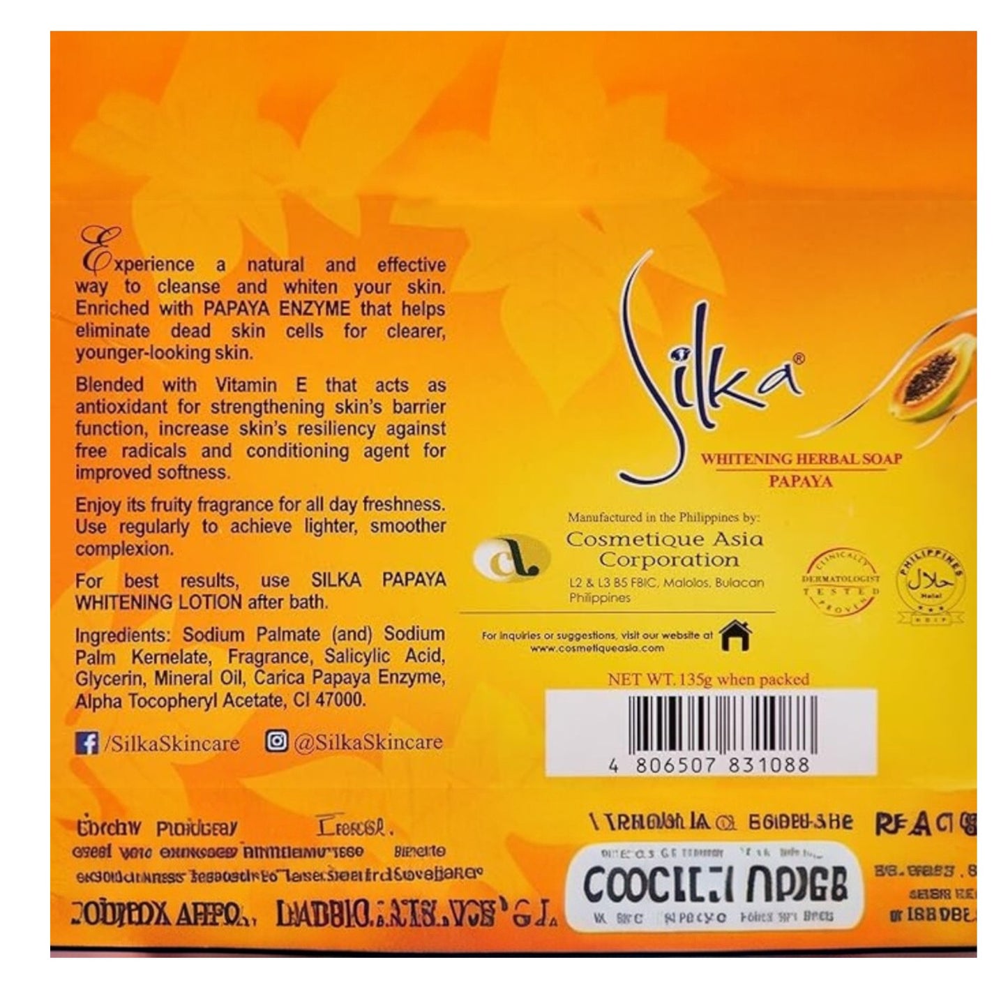 Papaya Flavoured Silka Soap