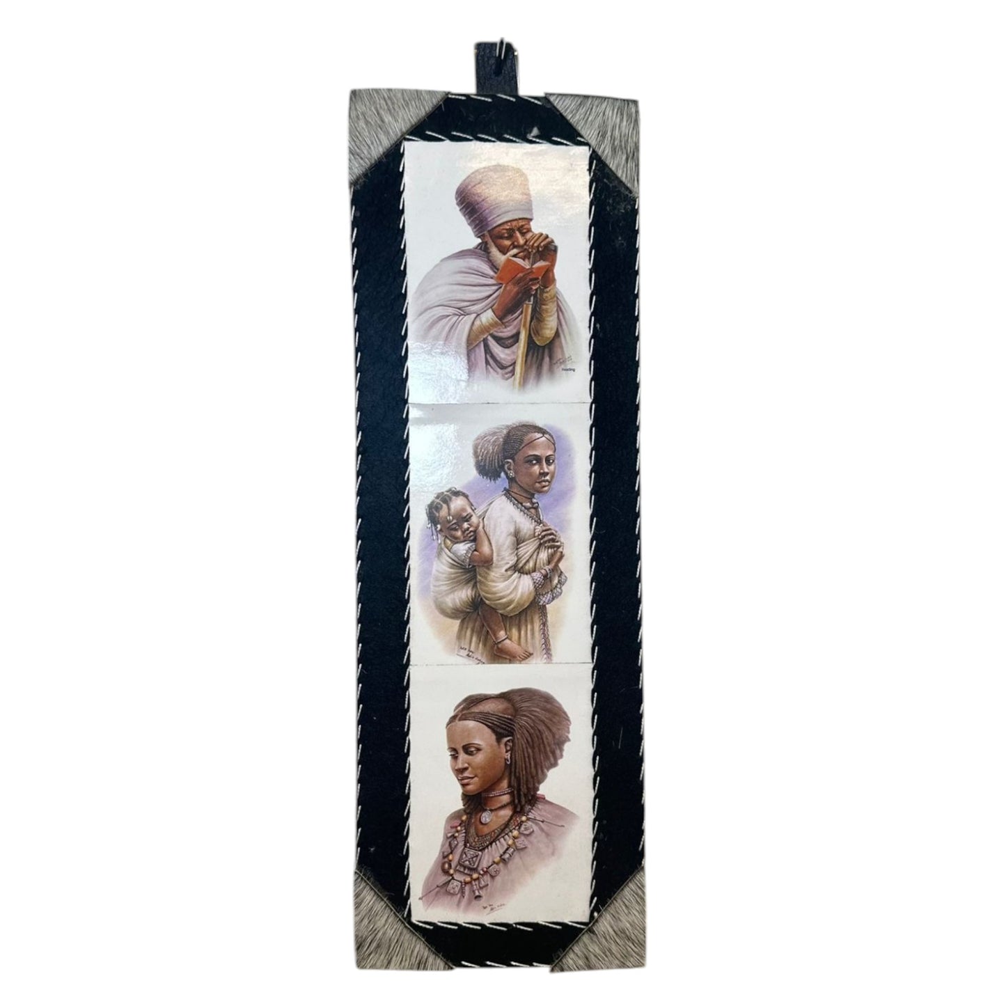 Eritrean Traditional Ethnic Arts | Leather Made Eritrean Ethnic Groups Wall Art