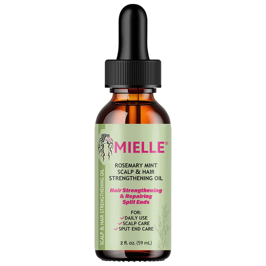 Rosemary Hair Growth Essential Oil | Mielle  Mint Hair Strengthening Treatment for Oil for Split Ends and Dry Hair