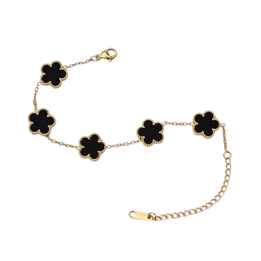 Floral Bracelet for Women Gold-Plated and Stainless Steel Jewellery