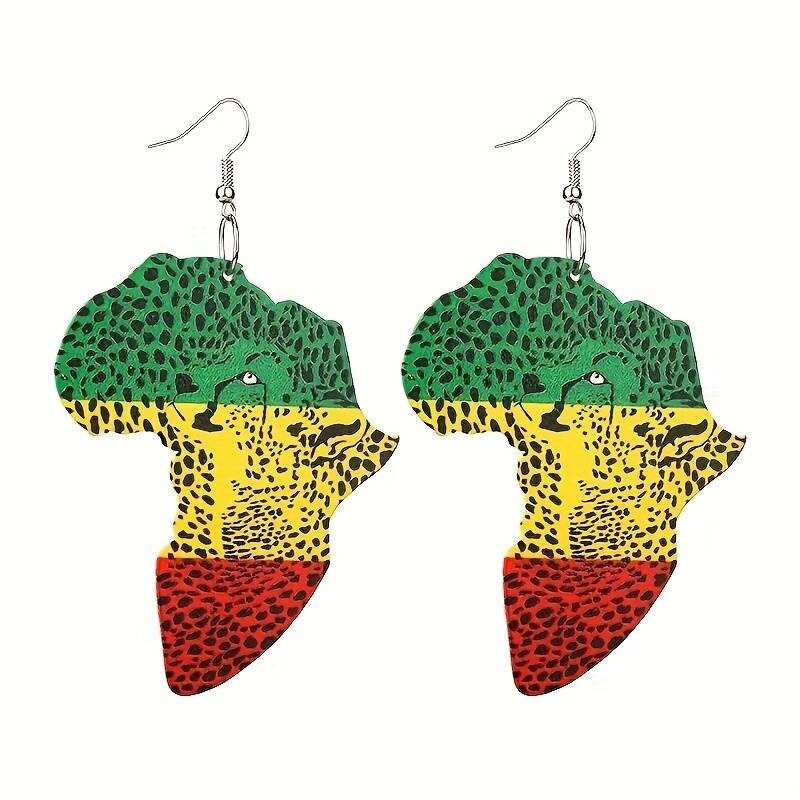 Africa Map Design Creative Dangle Earrings Jewellery | Exquisite African Map Earring Women Earrings