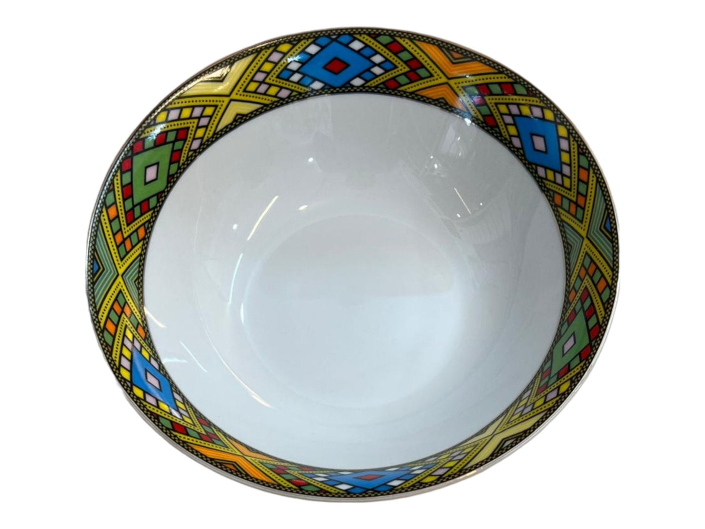 Traditional Habesha Bowls and Spoons Set | Ceramic Traditional Habesha Stew Wet Bowls