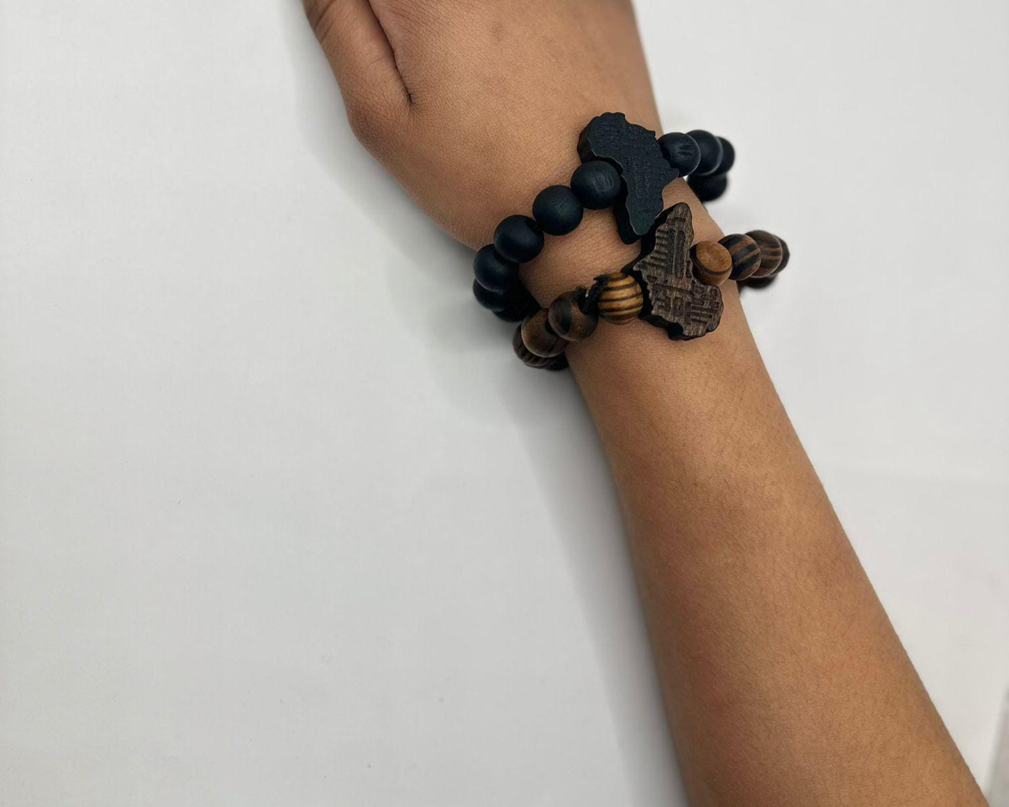 Africa Map beads Bracelet | Historic Africa Handmade Unisex Wooden Beads Wrist Bracelet