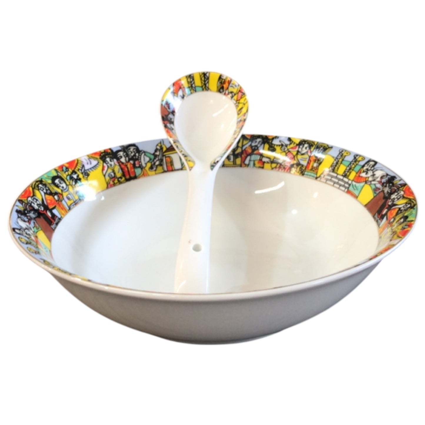 Traditional Habesha Bowls and Spoons Set | Ceramic Traditional Habesha Stew Wet Bowls