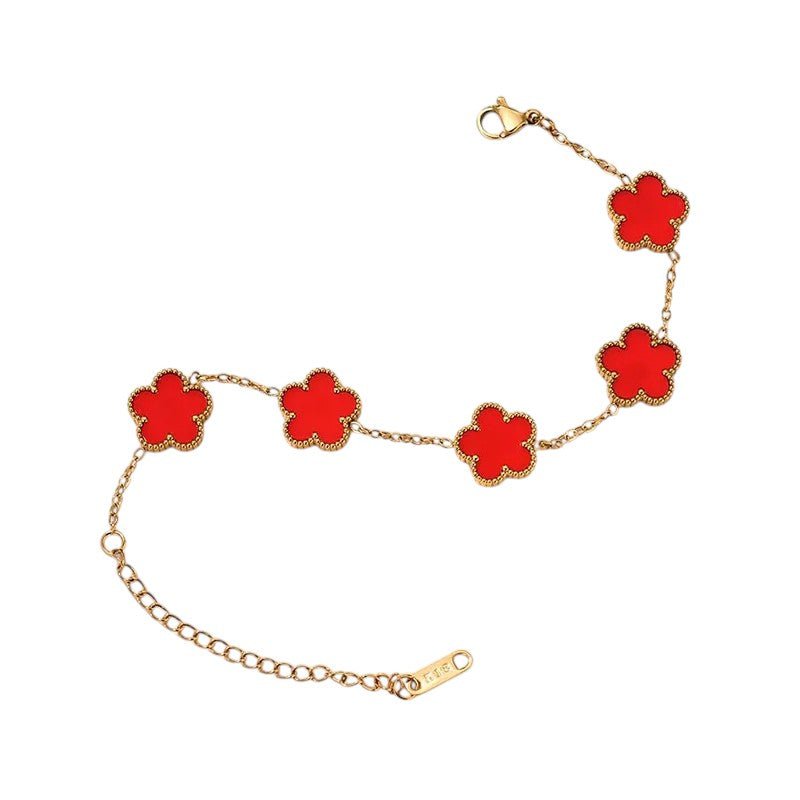 Floral Bracelet for Women Gold-Plated and Stainless Steel Jewellery