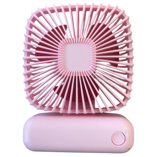 Pink portable fan on a white background